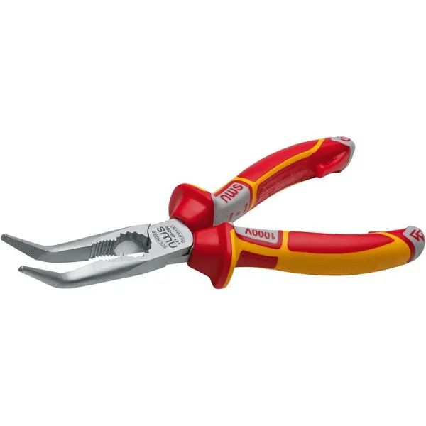 NWS VDE Insulated Bent Nose Pliers, 205mm