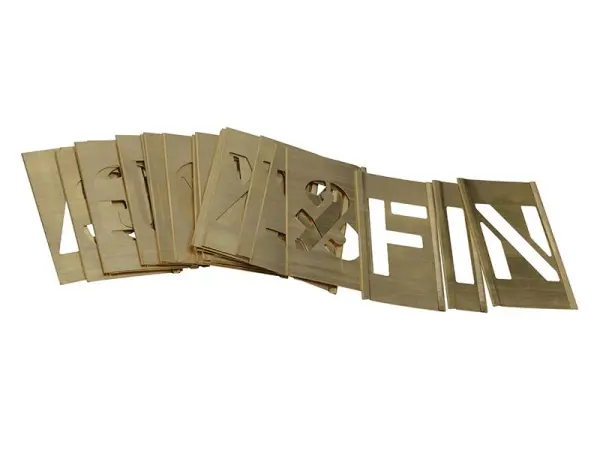 Set of Brass Interlocking Number Stencils 1in