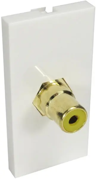 PRO SIGNAL Conector RCA Hembra a Hembra Amarillo, 50 x 25mm
