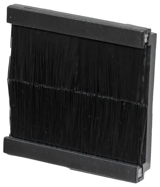 TUK LTD 50x50mm Single Gang Brush Module for Euro Faceplate - Black