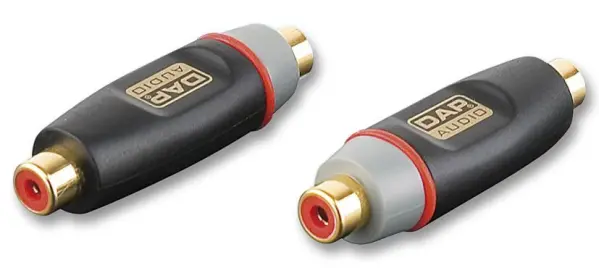 XCALIBER RCA 여성-여성 커넥터, 24K 골드 도금