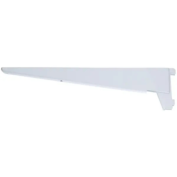 ARRONE Re-Inforced Twin Slot Shelf Bracket, White - 470mm