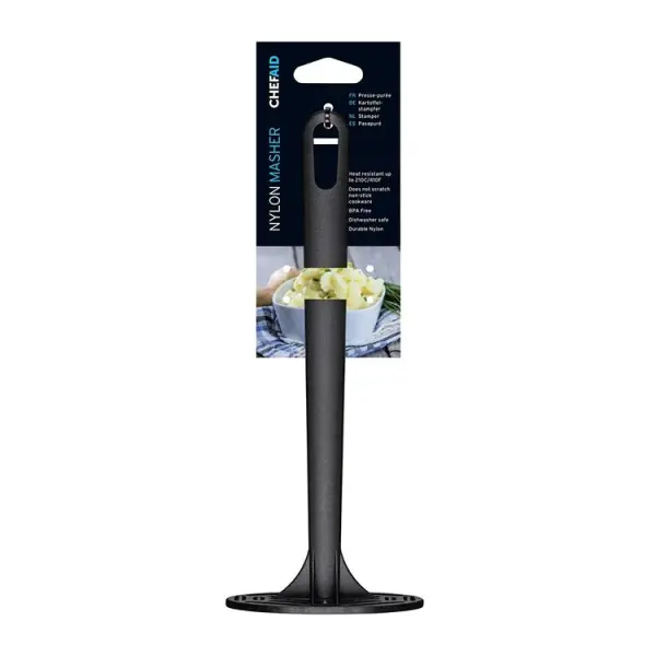 Chef Aid Nylon Potato Masher, Black, 330 mm