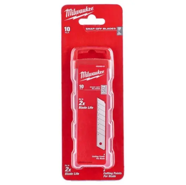 Milwaukee 18mm Snap Blades, verpakking van 10