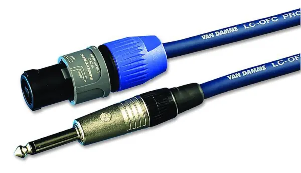 VDC Cavo Blue 3m Speakon 4-Pin a Jack Mono 6.35mm