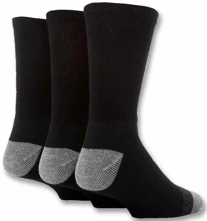 Chaussettes de travail WORK FORCE - Lot de 3 paires, Noir, Taille UK 6-11