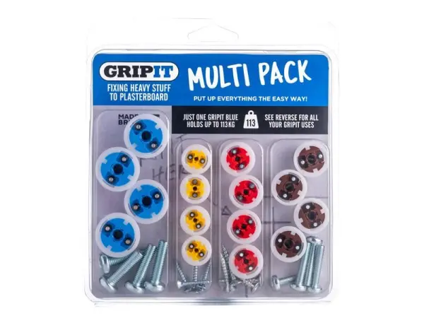 Gripit Pack Multiuso Fijadores para Pladur, 16 Piezas, En Blíster