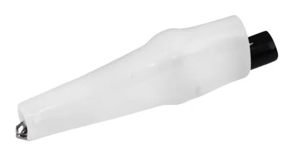 Mueller Electric Geïsoleerde Stalen Krokodillenklem 10A, Wit, 58mm