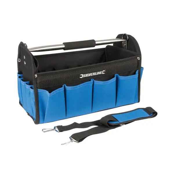 Silverline Open Tote Tool Bag, 600D Nylon 400 x 200 x 255mm