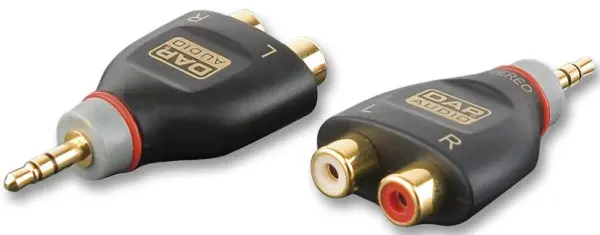 XCALIBER RCA-vrouw naar 3,5mm stereo jack adapter, verguld