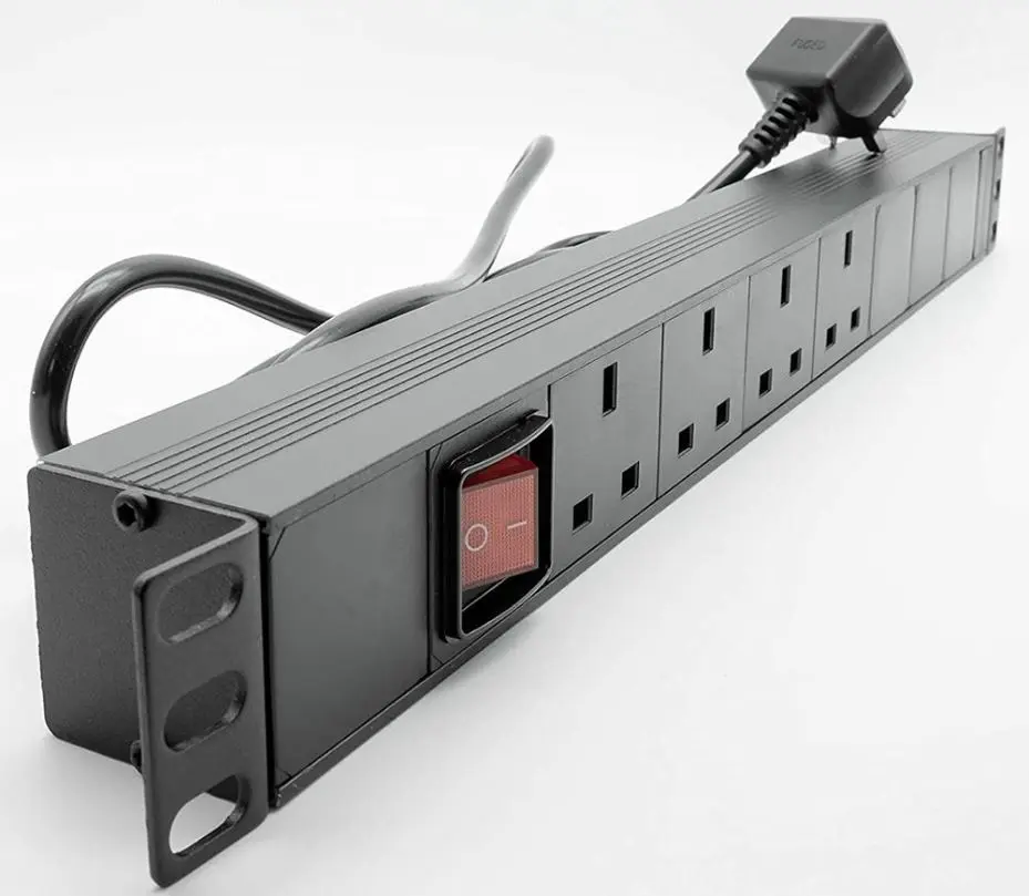 LMS DATA 1U 4-Way Switched 13A Mains PDU, Horizontal, 19''