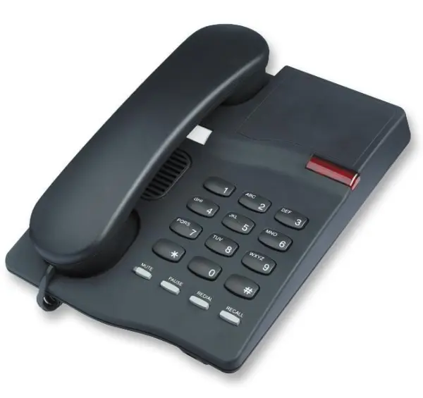 INTERQUARTZ Gemini 9330 Teléfono de Oficina con Cable, Negro