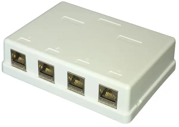 TUK Prises de surface Cat8 Sans Outil, 4 Ports