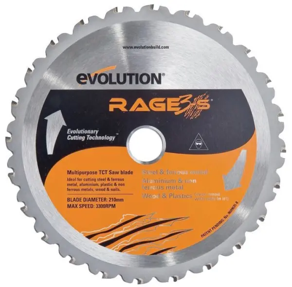 Evolution Disco Sierra Multiusos TCT 210mm Rage 3-S