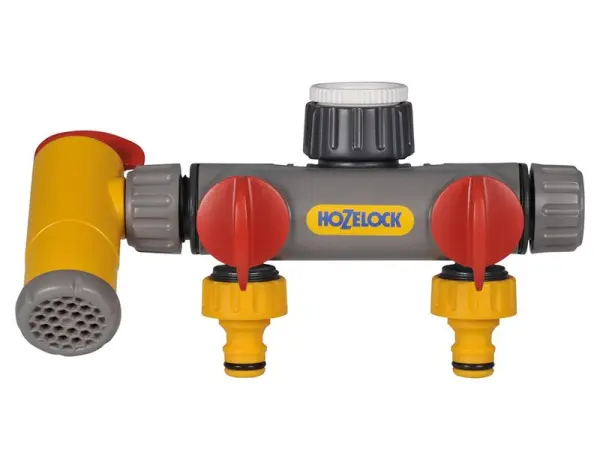חיבור ברז תלת כיווני Hozelock Flowmax 1/2 - 1 אינץ' BSP