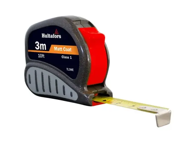 Hultafors TL3ME Tri-Lok Pocket Tape Measure, 3m/13mm