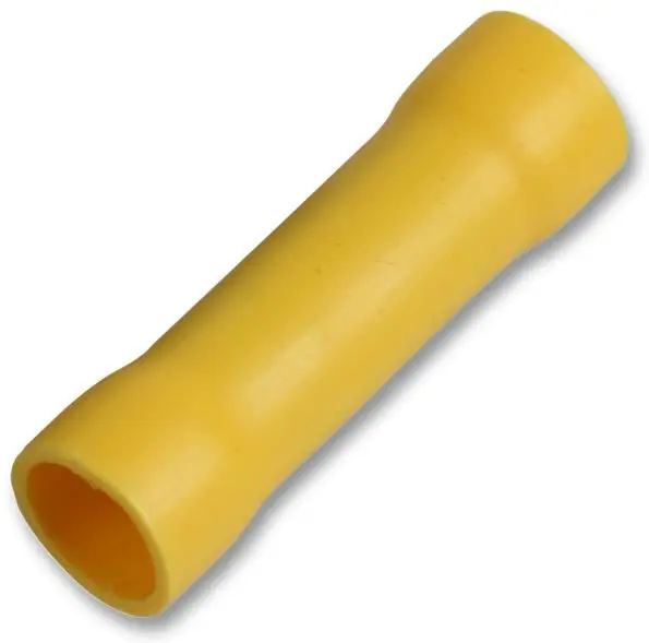 PRO POWER Butt Splice Terminals Yellow 48A, 100 Pack