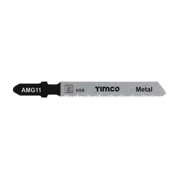 Timco HSS Metal Cutting Jigsaw Blades, T118A, 5-Pack