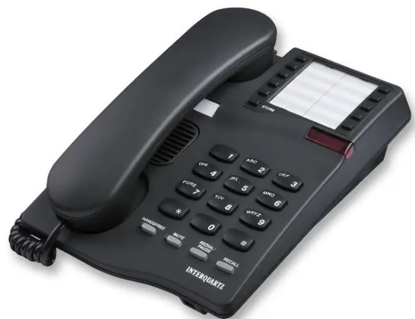 INTERQUARTZ Gemini 9333 Επιτραπέζιο Ακουστικό Τηλέφωνο με Καλώδιο - Μαύρο