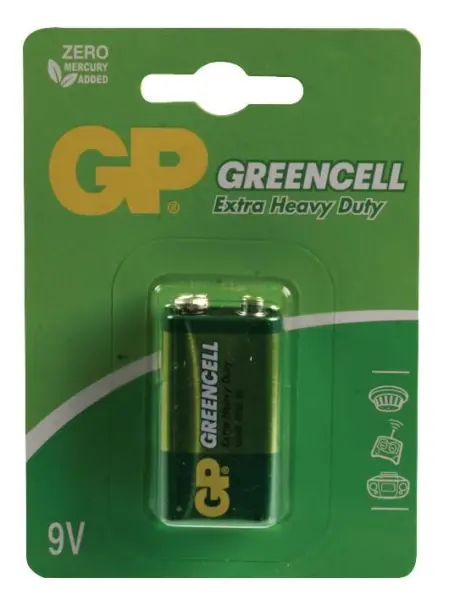 Greencell Heavy Duty Zinc Chloride 9V PP3 Battery, 1-Pack