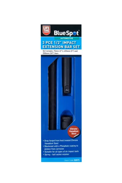 Blue Spot Tools - 3件套 1/2吋 衝擊延長桿套裝