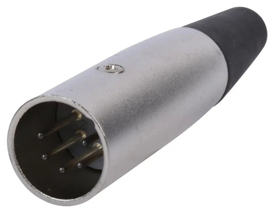 PRO SIGNAL XLR Plug, 5-Pole, Zinc Shell, Copper Contacts