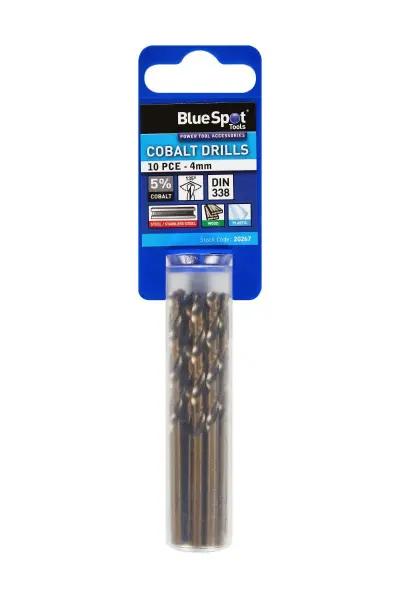 Blue Spot Tools - Set Mata Gerudi Kobalt 10 Keping (4mm)