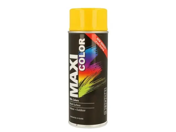 MAXICOLOR MaxiColor Spray Gloss Paint - Rape Yellow RAL1021, 400ml