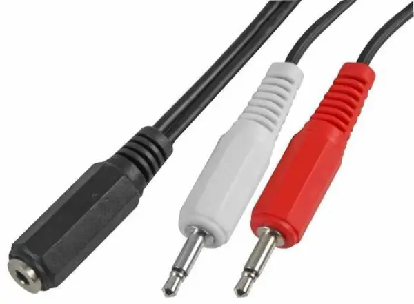 PRO SIGNAL 3.5mm Stereo Jack naar 2x Mono Jack Kabel, 1.5m Zwart