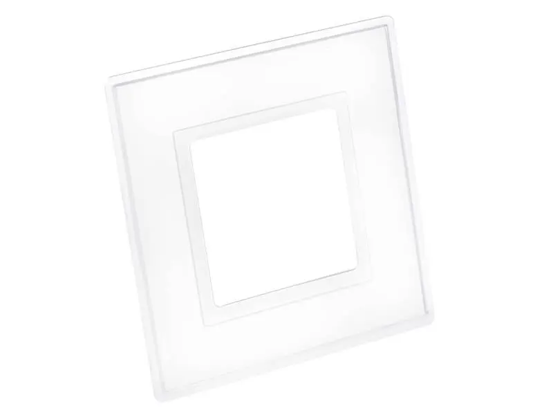 Dencon Plaque de protection transparente pour interrupteurs, 1 module (Lot de 2