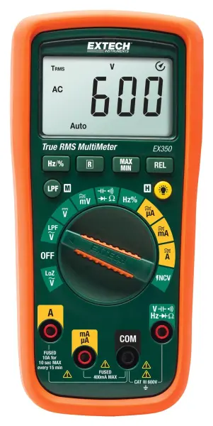 EXTECH EX350 True RMS Digital Multimeter 600V with NCV