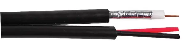 PRO POWER כבל קואקסיאלי RG59, 12V DC, 2 ליבות, 100 מטר