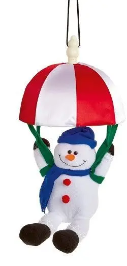 Premier Musical Kicking Leg Parachute Snowman, 40cm, Battery Operated