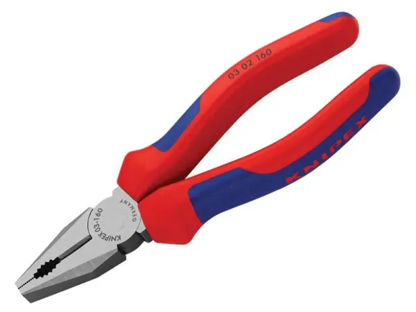 Knipex 03 02 160 Combination Pliers, 160mm, Multi-Component Grip