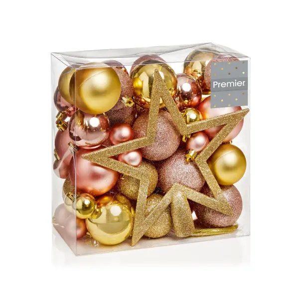 Premier Decorations - Σετ 50 Κοσμημάτων για Χριστουγεννιάτικο Δέντρο με Αστέρι