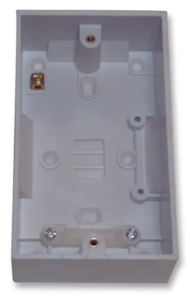 PRO ELEC Scatola Portafrutti a 2 Postazioni Bianca da Incasso Superficiale, 45