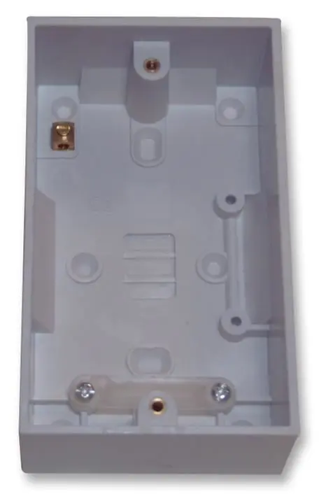 PRO ELEC 2-Gang White Surface Mounted Pattress Box, 45mm