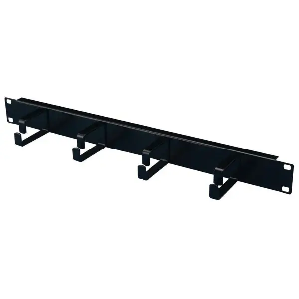 TUK LTD 1U 19” Rack 4 Ring Cable Management Bar, 483mm