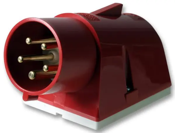 PRO POWER - Prise femelle encastrable 32A rouge, 3P+N+E, IP44