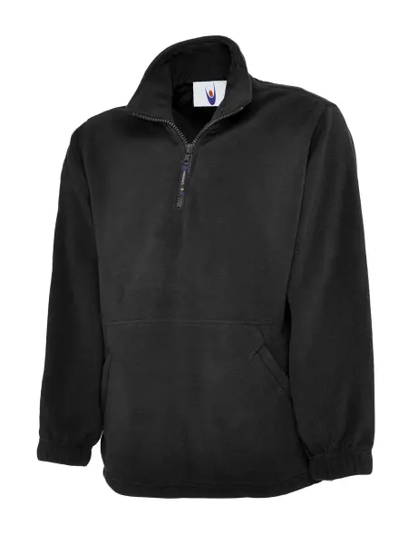 Uneek Veste Unisexe Premium Micro Polaire 1/4 Zip - Noir - 3XL