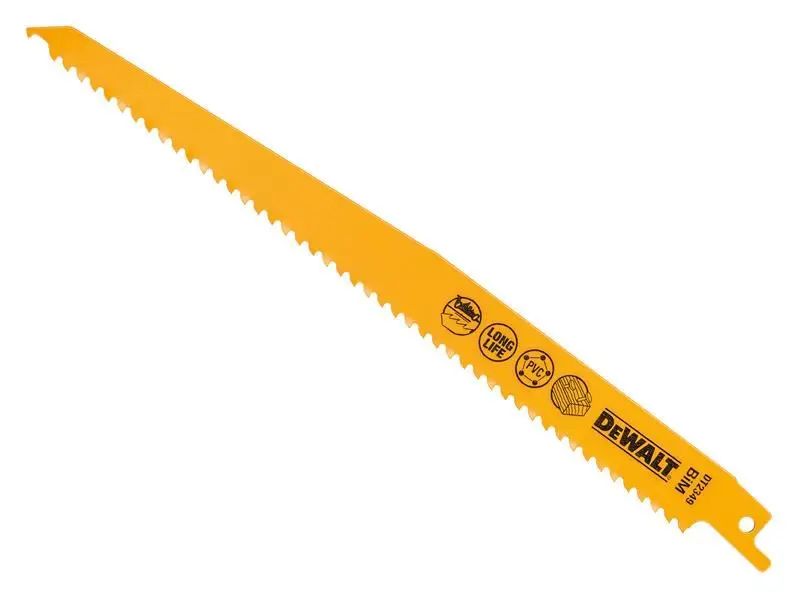 Lâminas de Serrote de Vaivém Bi-Metal DEWALT para Madeira com Pregos, 228mm (5p
