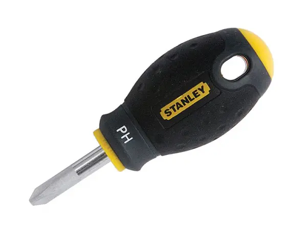 STANLEY FatMax Destornillador Corto, Punta Phillips PH1, 30mm