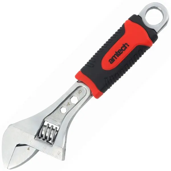 Amtech Adjustable Wrench with Injected Grip 6''
