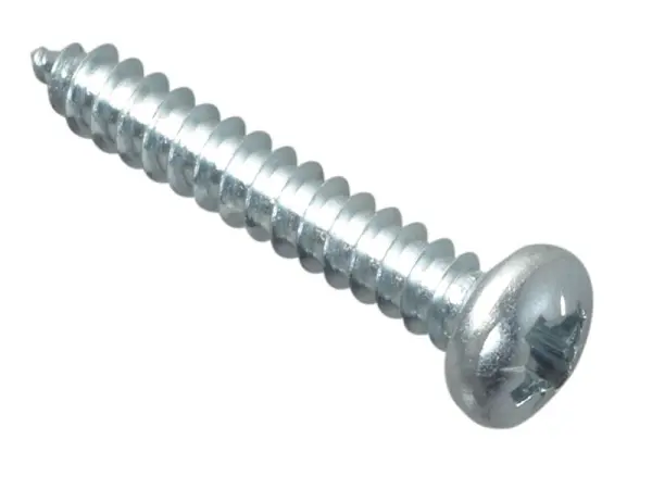 ForgeFix Pozidriv Self-Tapping Screws Zinc Plated 1in x 8 (Pack of 25)