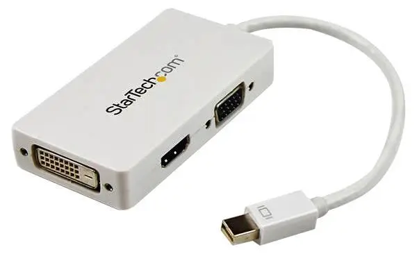 STARTECH - Penukar Mini DisplayPort 3-in-1 ke VGA, DVI atau HDMI - Putih