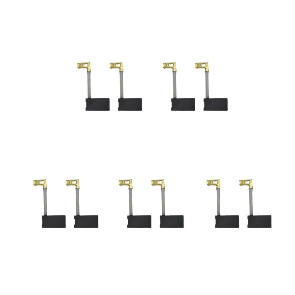 5 Sets of Carbon Brushes for Black & Decker Dewalt Grinder (6.3x12.5x24mm)