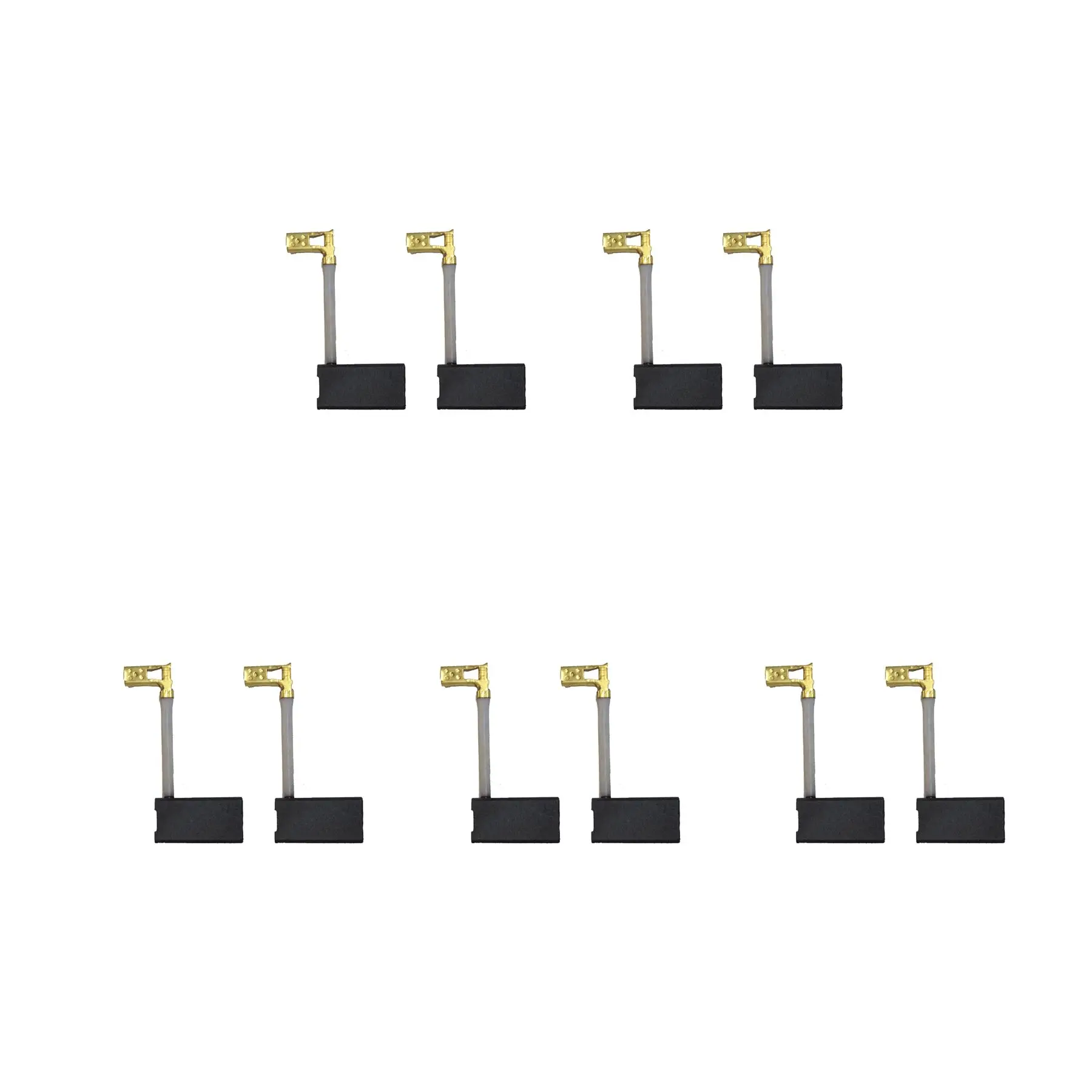 5 Sets Koolstofborstels voor Black & Decker Dewalt Slijpmachine (6,3x12,5x24mm)