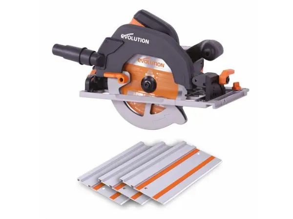 Evolution R185CCSX Circular Track Saw Kit 185mm 1600W