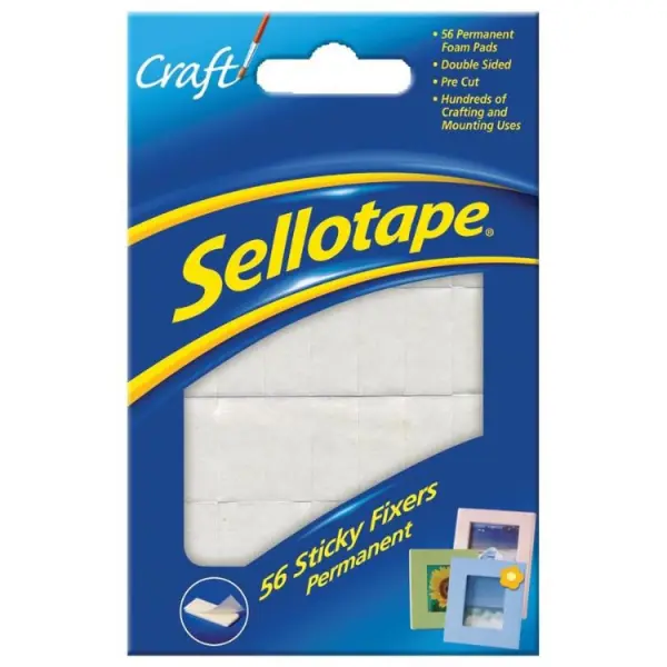 Sellotape Sticky Fixers Permanent 56pk