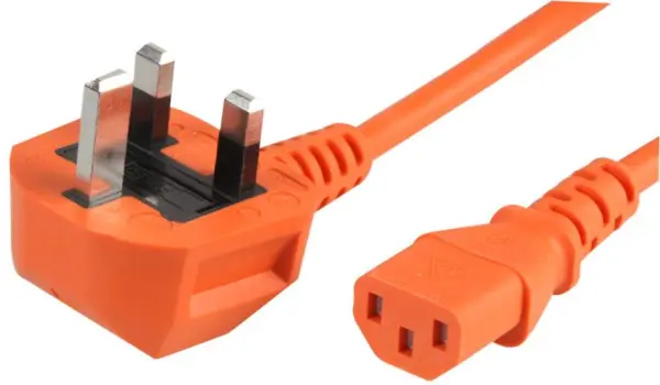 PRO ELEC 5A to C13 Mains Lead, Orange, 3m